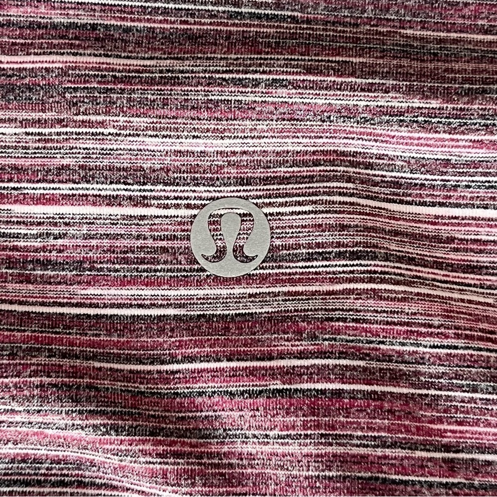 Lululemon Wunder High Rise Under Edged Stripe Active Ruby Leggings Size 2 - Picture 4 of 11